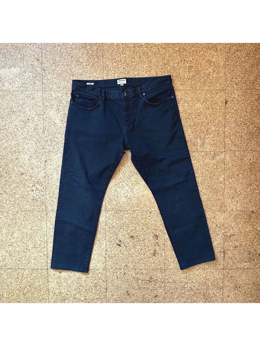 Todd Snyder Slim Fit 5 Pocket Chinos Men's W36 L32 Dark Navy Stretch Distressed